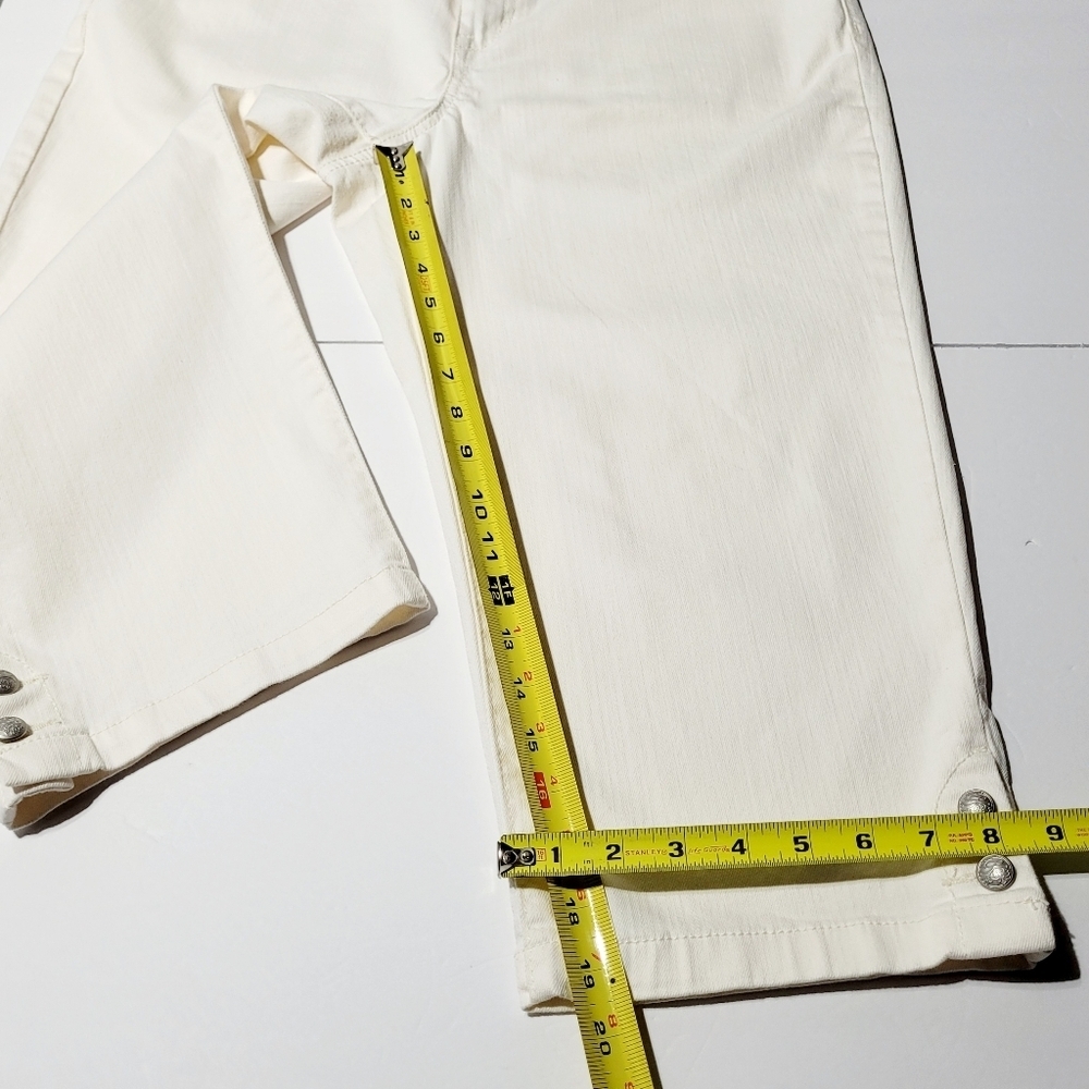 Style & Co. Premium Capris Jeans Soft White Embroidered & Rhinestones (14) - Picture 11 of 11